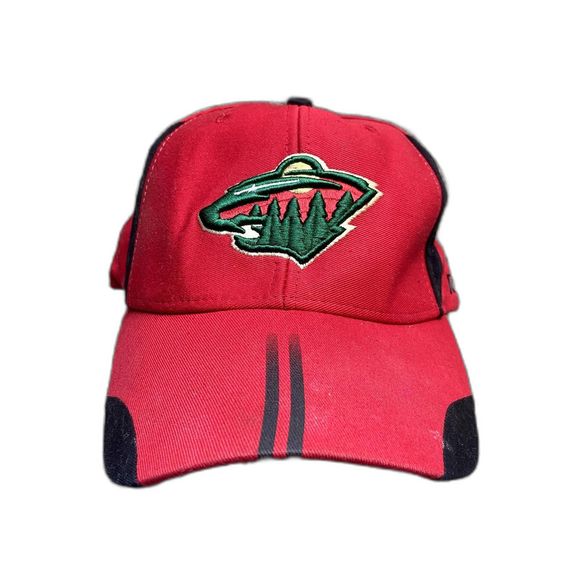 MINNESOTA WILD NHL REEBOK BASEBALL HAT CAP RED - Picture 1 of 6